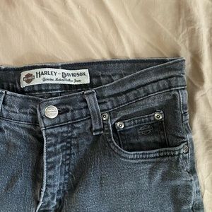 High-rise Harley Davidson straight leg jeans